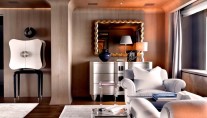 Interior of the stunning and elegant motor yacht Numptia by  Salvagni Architetti